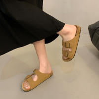 Zapatos de suela gruesa para mujer, zapatillas de uso externo, sandalias Boken con aumento de altura, semi remolque, tendencia de verano, 2024 - details 6