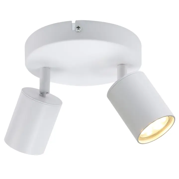 CBJKTX Foco de Techo 2 Bombillas Negro GU10 Salón Moderno Luz de Techo Regulable - 1