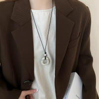 Collar Retro para mujer, nuevo nicho coreano, cadena de suéter, moda, otoño e invierno, versátil, collar de sentido premium - details 10
