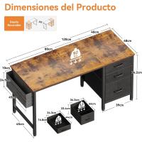 Escritorio de Escritorio en Casa Espacioso con Soporte para Auriculares y Bolsa de Almacenaje - details 18