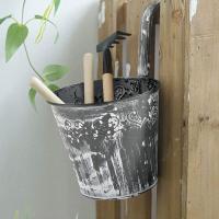 5 piezas de macetas colgantes, macetas decorativas pequeñas de metal, cubo de flores retro con gancho para flores y plantas, pared, balcón - details 1
