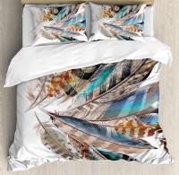 Sábana Arco Iris Geométrica con Rayas y Funda para Almohada Conjunto de 3 Piezas de Ropa de Cama Duble con Cubierta de Edredón para Hogar - details 6