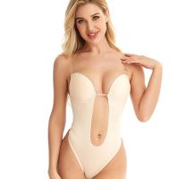 Bodysuit Invisible Para Mujer Shaper De Tanga Con Corset Plunge Padded Push up Sin Costuras Control Medio Material Poliéster Y Elástico - details 13