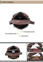 Bolso de hombro de cuero genuino para hombre, bolso Vertical de alta calidad, duradero, cruzado, bandolera de lujo de negocios para hombre - details 2