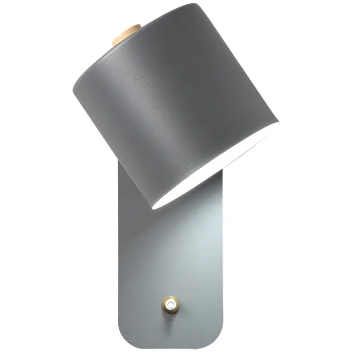 LEFAN-Lámpara de pared con interruptor para dormitorio, iluminación decorativa de 25CM para pasillo, estudio, restaurante - 1
