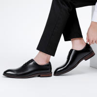 Cuero que aumenta la altura estilo británico cabeza cuadrada zapatos Oxford casuales zapatos de cuero para hombres - details 17
