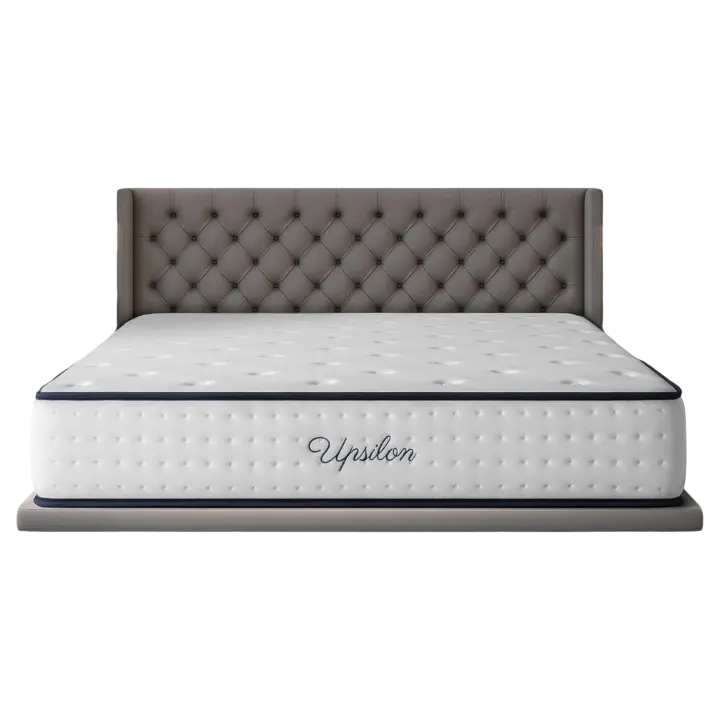 Colchón Viscoelástico 135x190 cm - Altura 30 cm - Upsilon - Espuma HR y Blue Latex - Firme, Transpirable, Hipoalergénico, Ergonómico - Cara Invierno Verano, 7 Zonas Confort - 1
