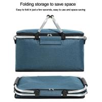 Cesta Picnic Térmica Plegable Premium Bolsa Aislante 72h Antiderrames Diseño Elegante para Acampar/Playa/Viajes Material Ecológico Impermeable y Multifuncional - details 5