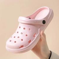 Zuecos de jardín para mujer, sandalias de playa de verano, zapatos con punta ancha para exteriores, sandalias para hombre y mujer, zapatillas de ducha para casa - details 6