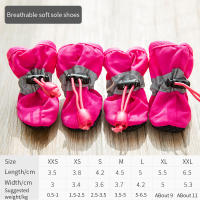 Zapatos impermeables antideslizantes, Botas de lluvia, calzado para gatos pequeños, perros, cachorros, patas de accesorios para mascotas, 4 unids/set - details 0