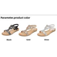Sandalia Plana Mujer 2025 con Zarcillos Brillantes - Diseño Transpirable Boho Chic,Zapatos de Verano Cómodos para Playa y Fiesta,Moda Elegante Primavera-Verano - details 1
