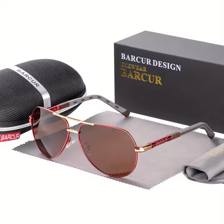 BARCUR-Gafas De Sol Polarizadas Para Hombres, lentes Retro Con Protección UV Para Conducción, Elección Ideal Para Regalos - 1