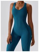 Traje de Yoga para Mujer con Almohadilla de Pecho Aéreo Sin Mangas de Ballet Danza Fitness Deporte Gimnasio Ropa Deportiva Material Exterior de Nylon Temporada Primavera/Verano - details 9