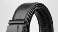 Cinturón de cuero PU negro con hebilla automática para hombre, alta calidad, 105, 150, 140, 130, 160, 170cm, talla grande - details 0