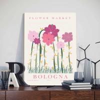 Cuadro de Pintura Nórdica en Lienzo con Marco de 3pcs Flores Salvajes del Mercado Posters Daneses Pastel Artístico para Pared de Dormitorio Decoración Aestética Material de Lienzo Marca JUBEER - details 3