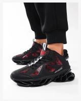 Zapatillas de ocio versátiles para hombre, zapatos deportivos ligeros y cómodos para caminar, zapatos para correr con hoja de grafiti a la moda, calzado masculino - details 17