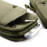 Bolsa de nailon para teléfono para hombre, bolsa de nailon para acampar, color caqui, de una/doble capa, para teléfono móvil, EDC Molle, cinturón, riñonera - details 17