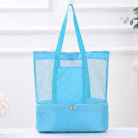 Oversized Mesh Beach Tote Bag Lightweight And Large Capacity For Drinks Snacks Or Picnic Lunches - details 4