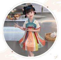 77187 Hanfu verano Ru falda niñas Tang estilo chino Han Element vestido súper inmortal para niños - details 3