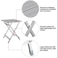 Mesa plegable de aluminio para acampar, mesa auxiliar para balcón, escritorio ultraligero, mesa de picnic plegable - details 12