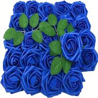 25pcs Flores Artificiales Rosas Falsas para Bodas DIY, Centros de Mesa, Arreglos de Fiesta, Decoración del Hogar - details 9