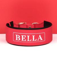 Collar ancho personalizado perros, collares acolchados nailon identificación mascotas, collar nombre de con estampado gratuito - details 14