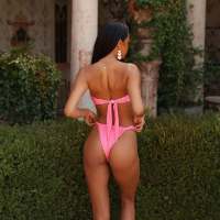 2024 New Split Bikini Printed Breasted Sexy Spicy Slim G-string Two Piece Swimwear Tight Beach Holiday Travel Swimwear Women - details 12