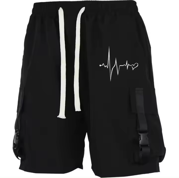 Pantalones Cortos de Carga para Hombres Ouwu Viste Relajado, Secado Rápido, Múltiples Bolsillos, Moda Verano Playa - 1