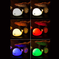 Luz Nocturna recargable por USB para niños, Animal de silicona suave, dibujos animados, Ribbot, perro Panda, ballena, Delfín, regalo para niños - details 19