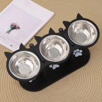 Suministros para mascotas, estante de madera, cuenco elevado para perros y gatos, alimentador de alimentos para mascotas de acero inoxidable 3 en 1, cuenco de agua para mascotas con inclinación de 15 grados, cachorro - details 5