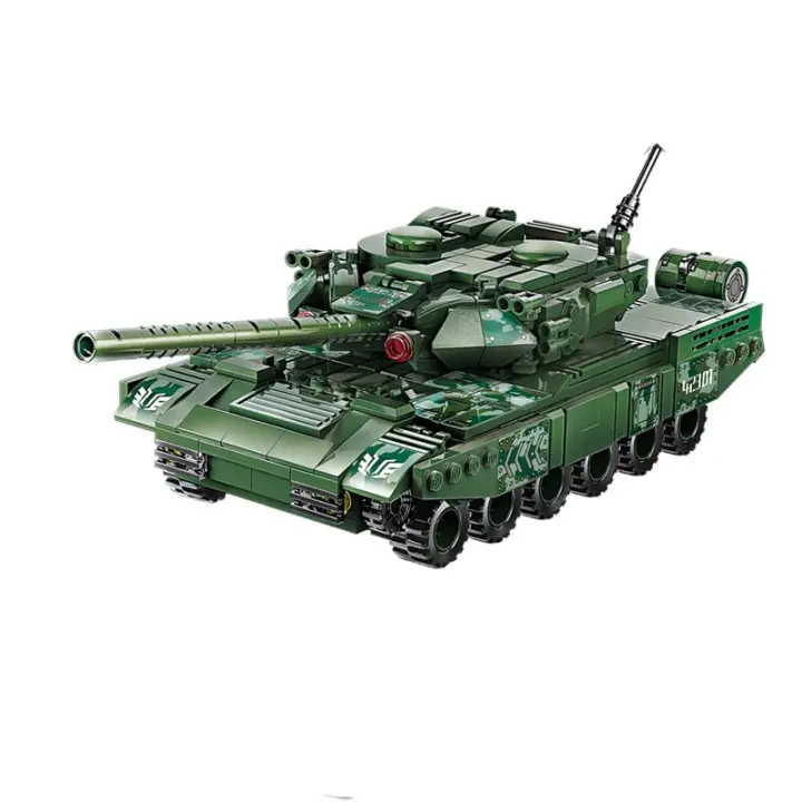 Set de Bloques de Tanque Militar de 8 Partes Compatible con Juguetes de la Era WW2 - 1