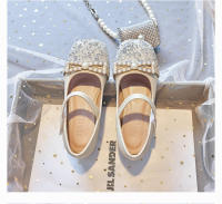 Nuevos zapatos de piel para niña con vestido zapatillas de cristal para niños de suela blanda - details 12