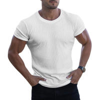 Muscleguys Camiseta de Punto Manga Corta a Rayas, Ajuste Delgado, Ropa de Gimnasio de Verano para Hombres - details 5