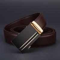 Cinturón de cuero genuino para Hombre, Cinturón Ajustable de Cuero,con Hebilla Automática - details 5