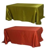 Mantel de satén para boda, fiesta, ración, ducha, Navidad, restaurante, banquete, mantel (rojo) - details 2