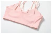 Sujetador de Yoga cruzado con espalda con fugas para mujer, Top deportivo ajustado a prueba de golpes de secado rápido para gimnasio, Top deportivo para correr al aire libre, camiseta sin mangas de Color sólido - details 18