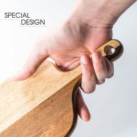 Tablas de cortar de madera gruesas, herramientas de cocina antimoho, tabla de charcutería con mango, tabla de queso de madera para platos de pan y fruta - details 8