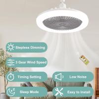 luces, lámpara de techo de 30W con ventilador y mando a distancia, 3 colores regulables L - details 0