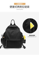 Mochila negra para mujer, bolsas de viaje impermeables para mujer, tela Oxford, bolso pequeño y bonito para niña, mochila informal de moda con estilo coreano - details 7