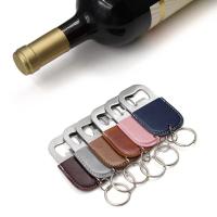 Llavero con abrebotellas de cuero, apertura de botella de vino, llavero antideslizante a la moda, ahorro de trabajo, dispositivo de cocina multifuncional, Bar - details 3