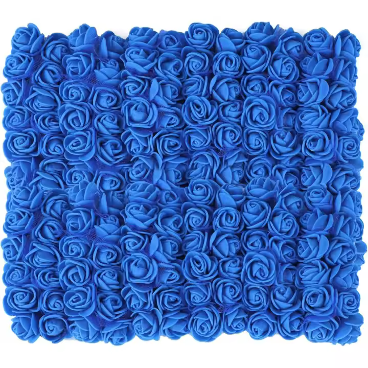 Rosas Artificiales Borgoñas 144 Piezas Mini Flores de Espuma para Manualidades, Decoración de Bricolaje, Día de San Valentín - 1