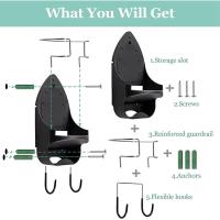 Colgador de tabla de hierro, soporte de pared para plancha eléctrica, estante organizador de almacenamiento con ganchos extraíbles -1 - details 2