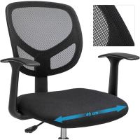 Giratoria, Altura y Reposapiés Regulables, Silla de Dibujo Ergonómica, Silla de Oficina con Reposabrazos, - details 3