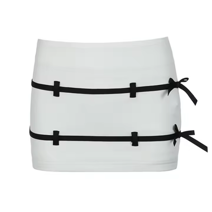 BUNO-Conjunto de vestido de mujer en contraste de color, conjunto de 2 piezas ajustado con vendaje de retazos, tops de tubo sin mangas, minifaldas de cintura media - 1