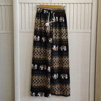 Pantalones acampanados de elefante grandes transfronterizos del sudeste asiático, pantalones holgados de pierna recta de estilo fino de verano para mujer, pantalones de playa - details 4