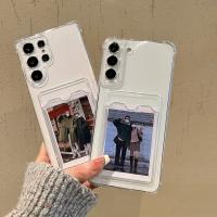 Estuche transparente para tarjetas de crédito para Samsung S22+, S24 Ultra, S23 y portátil S24, S22U/A36/A56/M33 con cuatro esquinas para protección contra caídas. - details 2