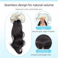 Extensión de cabello rizado con cola de caballo de estilo coreano, peluca de cola de caballo de hortensia, postizo de cola de poni falso Natural para mujeres y niñas - details 5