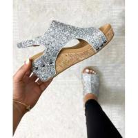Sandalias de tacón de cuña para mujer, zapatos de verano, zapato de tacón alto para mujer - details 5