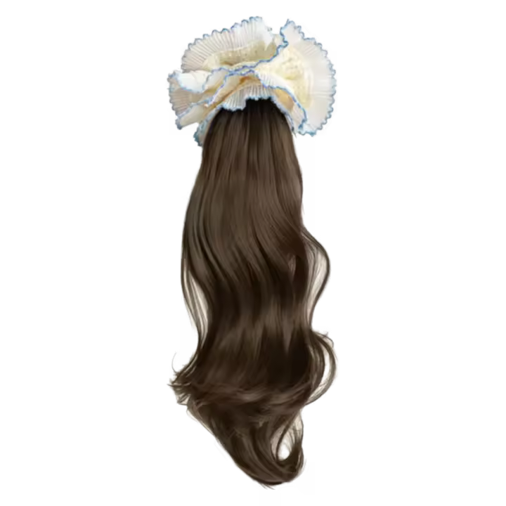 Extensión de cabello rizado con cola de caballo de estilo coreano, peluca de cola de caballo de hortensia, postizo de cola de poni falso Natural para mujeres y niñas - 1