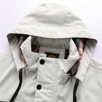 Chaqueta impermeable con capucha para hombre, abrigo informal a la moda, para exteriores, primavera y otoño - details 9